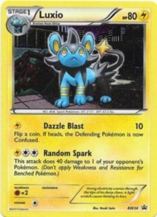 Luxio - BW34 (Cracked Ice Holo) - Holofoil Black and White Promos - Promo