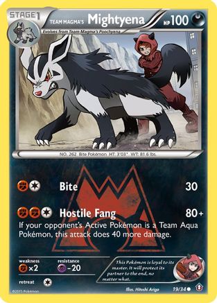 Team Magma's Mightyena 019 - Reverse Holofoil Double Crisis - Common