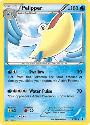 Pelipper 019 - Reverse Holofoil XY Roaring Skies - Uncommon