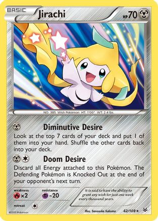 Jirachi 042 - Holofoil XY Roaring Skies - Holo Rare