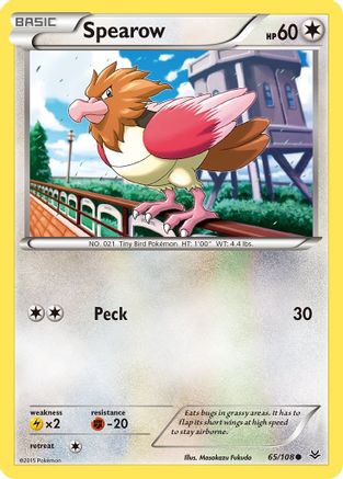 Spearow 065 - Reverse Holofoil XY Roaring Skies - Common