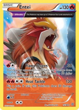 Entei (15) 015  - Holofoil XY  Ancient Origins - Holo Rare