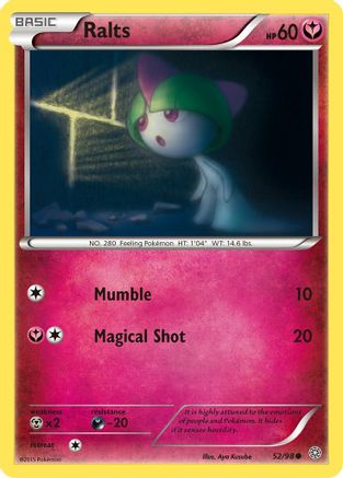 Ralts 052  - Reverse Holofoil XY  Ancient Origins - Common