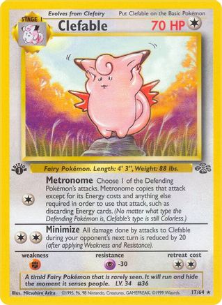 Clefable (17) 017  - 1st Edition Jungle - Rare