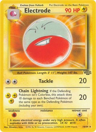 Electrode (18) 018  - 1st Edition Jungle - Rare