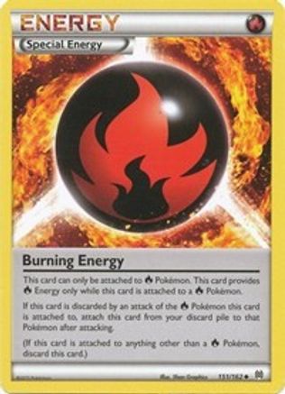 Burning Energy 151  - Reverse Holofoil XY  BREAKthrough - Uncommon