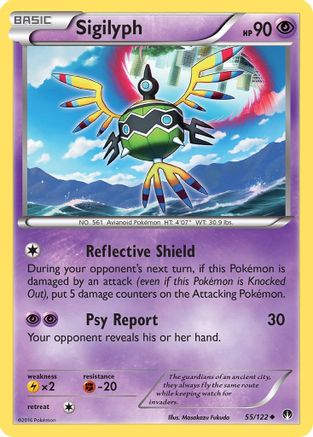 Sigilyph 055  - Reverse Holofoil XY  BREAKpoint - Uncommon