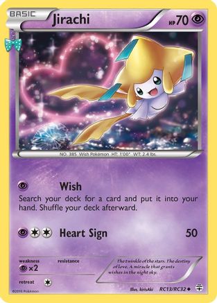 Jirachi RC13  - Holofoil Generations Radiant Collection - Uncommon