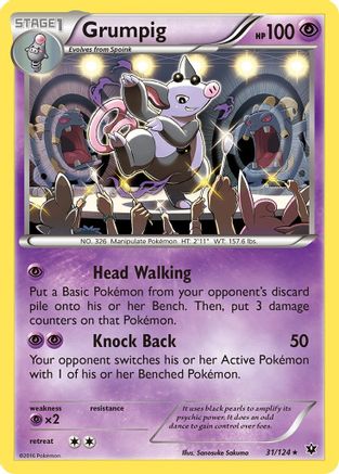 Grumpig 031  XY  Fates Collide - Rare