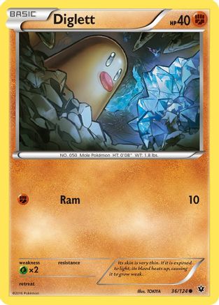 Diglett 036  XY  Fates Collide - Common