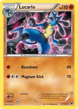 Lucario (47) 047  XY  Fates Collide - Rare