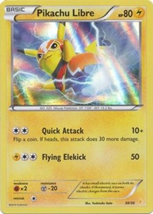 Pikachu Libre (30 030  - Holofoil XY Trainer Kit Pikachu Libre & Suicune - Common