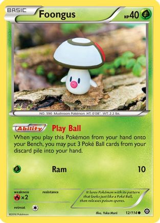 Foongus 012  - Reverse Holofoil XY  Steam Siege - Common