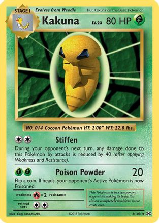 Kakuna 006  XY  Evolutions - Uncommon