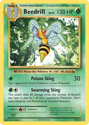Beedrill 007  XY  Evolutions - Rare