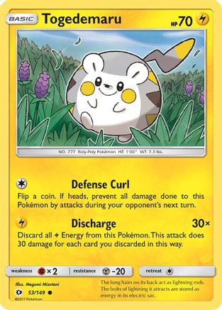 Togedemaru 053  SM Base Set - Common
