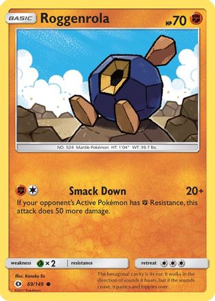 Roggenrola 069  SM Base Set - Common