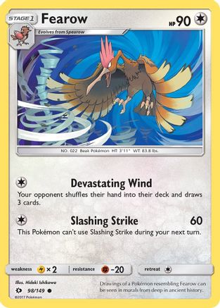 Fearow 098  - Reverse Holofoil SM Base Set - Common