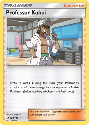 Professor Kukui 128  - Reverse Holofoil SM Base Set - Uncommon
