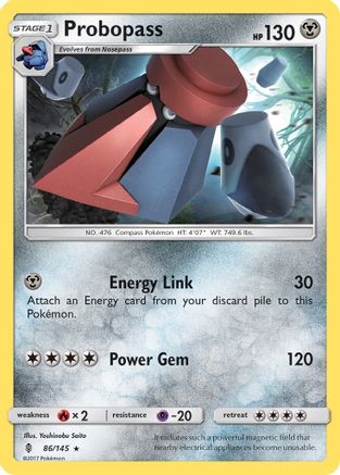 Probopass  - Reverse Holofoil SM  Guardians Rising - Rare