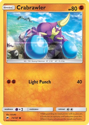 Crabrawler 073  SM  Burning Shadows - Common