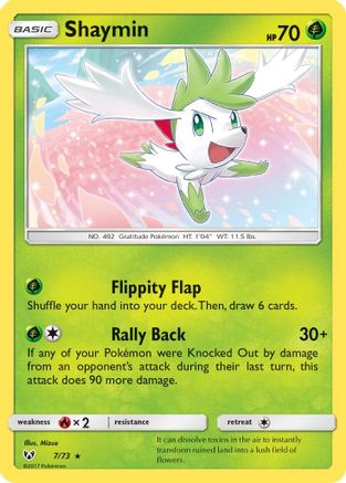 Shaymin 007  - Holofoil Shining Legends - Holo Rare