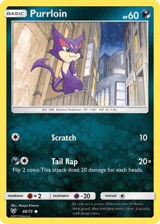 Purrloin  - Reverse Holofoil Shining Legends - Common