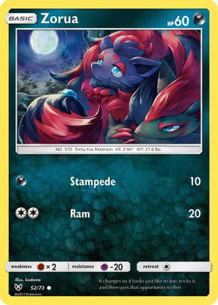 Zorua 052  Shining Legends - Common