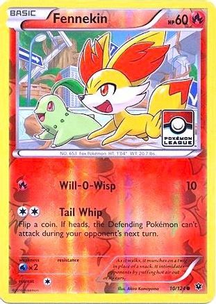 Fennekin 010/124  - Reverse Holofoil League & Championship Cards - Promo