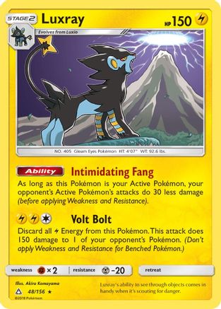 Luxray/156  - Holofoil SM  Ultra Prism - Holo Rare