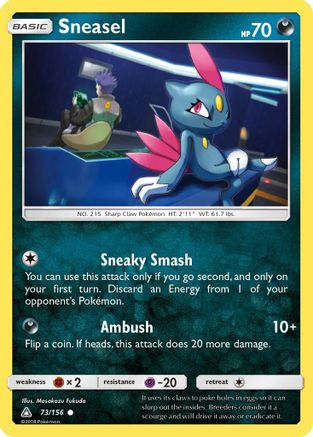 Sneasel 073  - Reverse Holofoil SM  Ultra Prism - Common