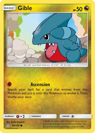 Gible (96) 096  SM  Ultra Prism - Common