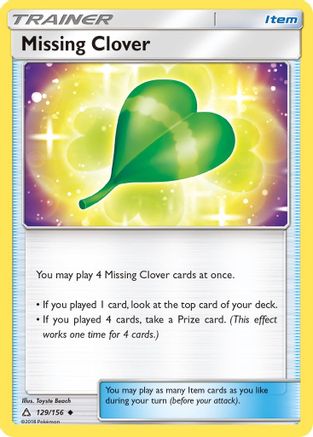 Missing Clover 129/156  SM  Ultra Prism - Uncommon