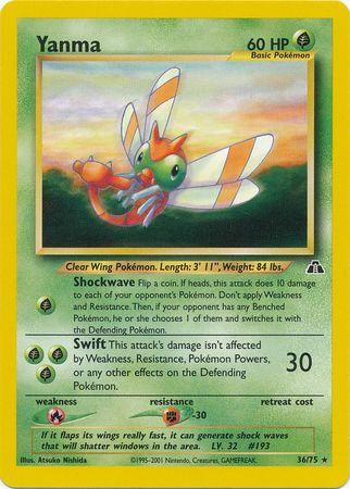 Yanma (36)/75  - Unlimited Neo Discovery - Rare