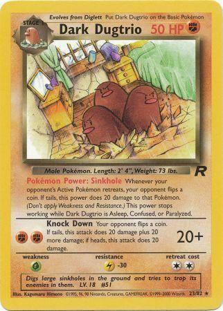 Dark Dugtrio (23) 023  - Unlimited Team Rocket - Rare