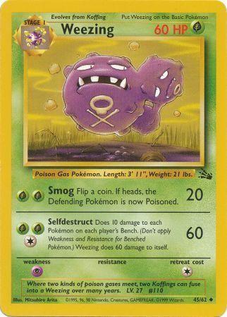Weezing 045  - Unlimited Fossil - Uncommon