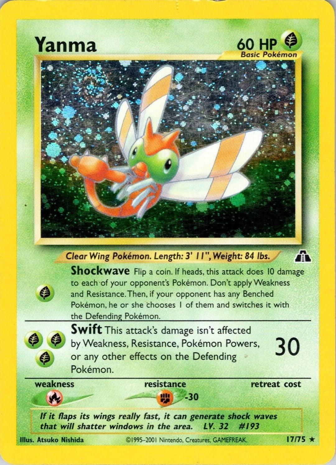 Yanma (17)/75  - Unlimited Holofoil Neo Discovery - Holo Rare