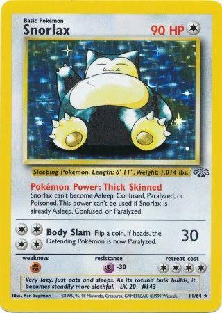 Snorlax (11) 011  - Unlimited Holofoil Jungle - Holo Rare
