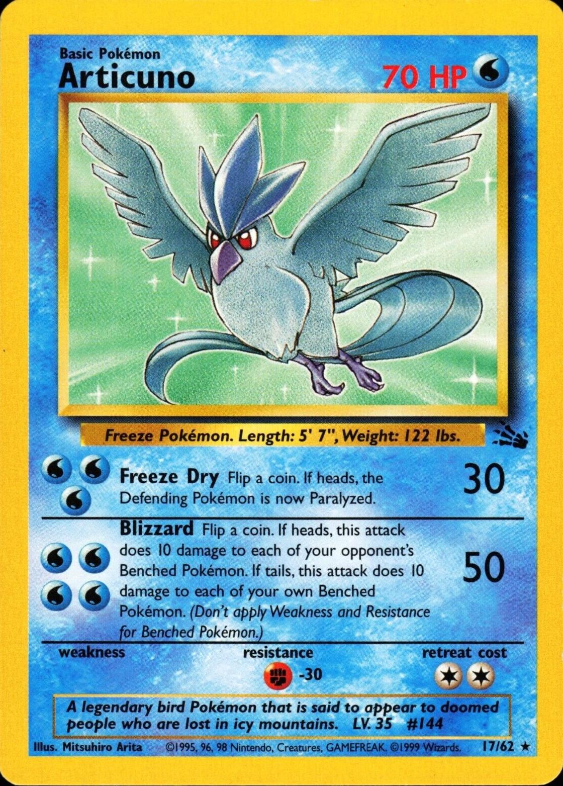 Articuno (17) 017  - Unlimited Fossil - Rare