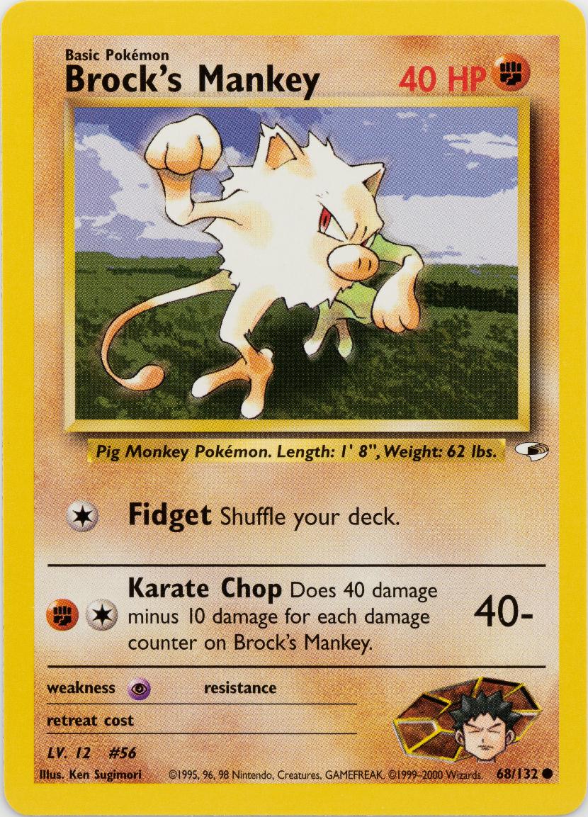 Brock's Mankey (68) 068  - Unlimited Gym Heroes - Common