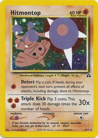 Hitmontop (3) 003  - Unlimited Holofoil Neo Discovery - Holo Rare