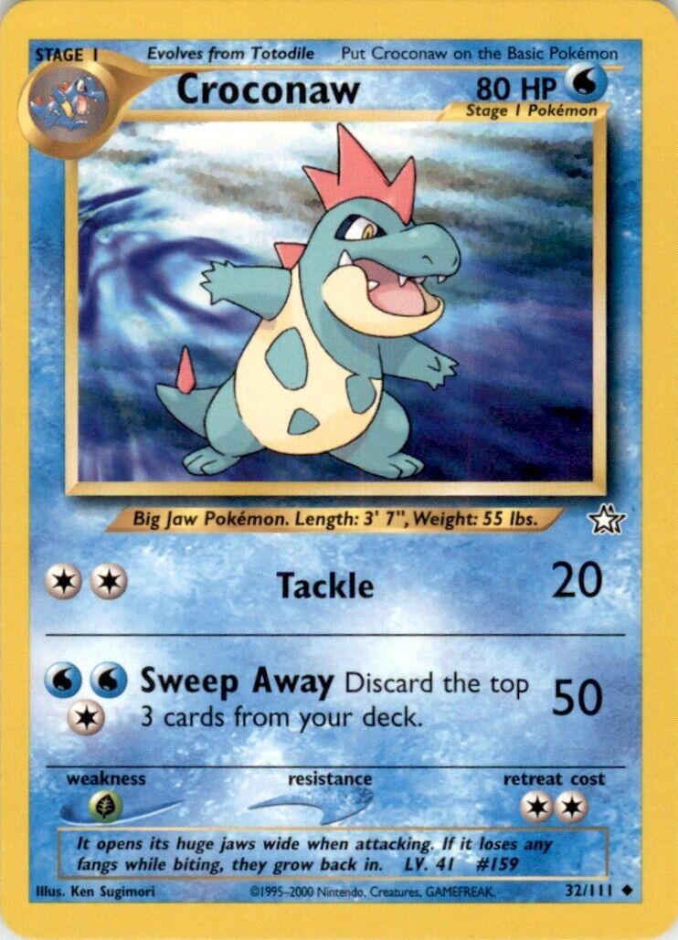 Croconaw (32) 032  - Unlimited Neo Genesis - Uncommon