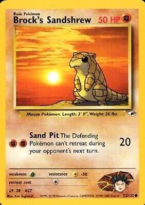 Brock's Sandshrew (72) 072  - Unlimited Gym Heroes - Common