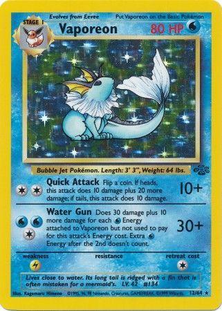 Vaporeon (12) 012  - Unlimited Holofoil Jungle - Holo Rare