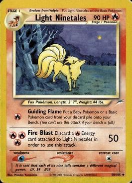 Light Ninetales 050  - Unlimited Neo Destiny - Uncommon
