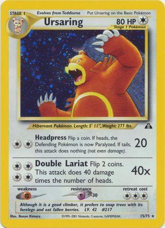 Ursaring (15)  - Unlimited Holofoil Neo Discovery - Holo Rare