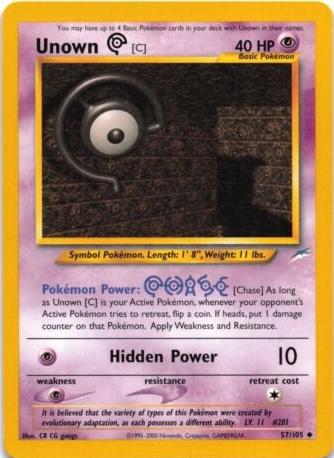 Unown [C]/105  - Unlimited Neo Destiny - Uncommon