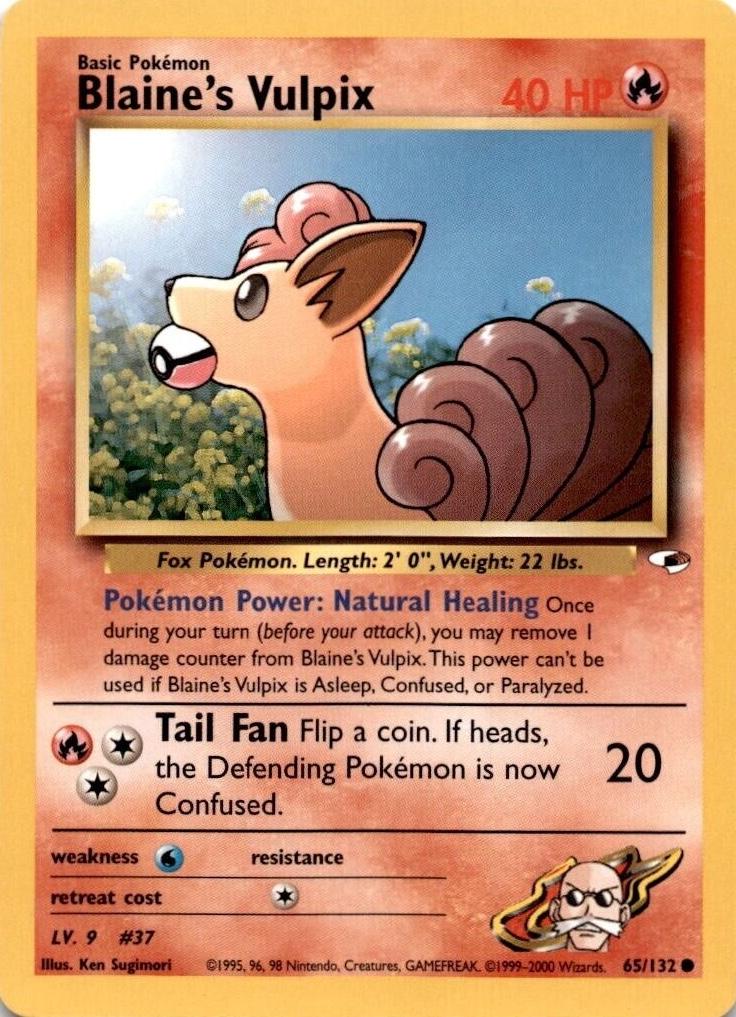 Blaine's Vulpix 065  - Unlimited Gym Heroes - Common