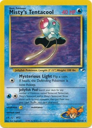 Misty's Tentacool (32) 032  - Unlimited Gym Heroes - Rare