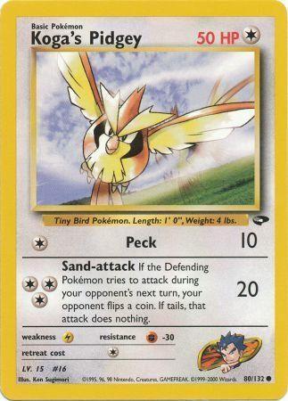 Koga's Pidgey (80) 080  - Unlimited Gym Challenge - Common